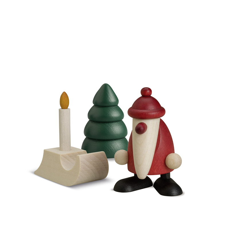 11620_Mini-Weihnachtsmann mit Karre Kerze